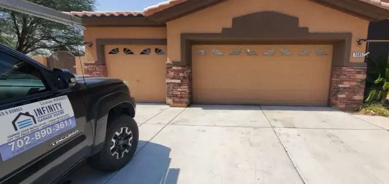 Infinity Garage Door service truck in Las Vegas, Nevada.