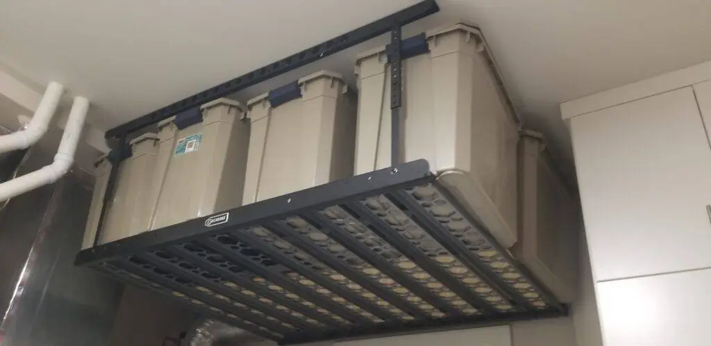 Garage door storage solutions