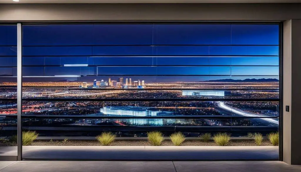 Contemporary Glass Garage Door Las Vegas