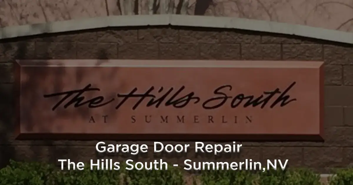 Garage Door Repair The Hills South Summerlin