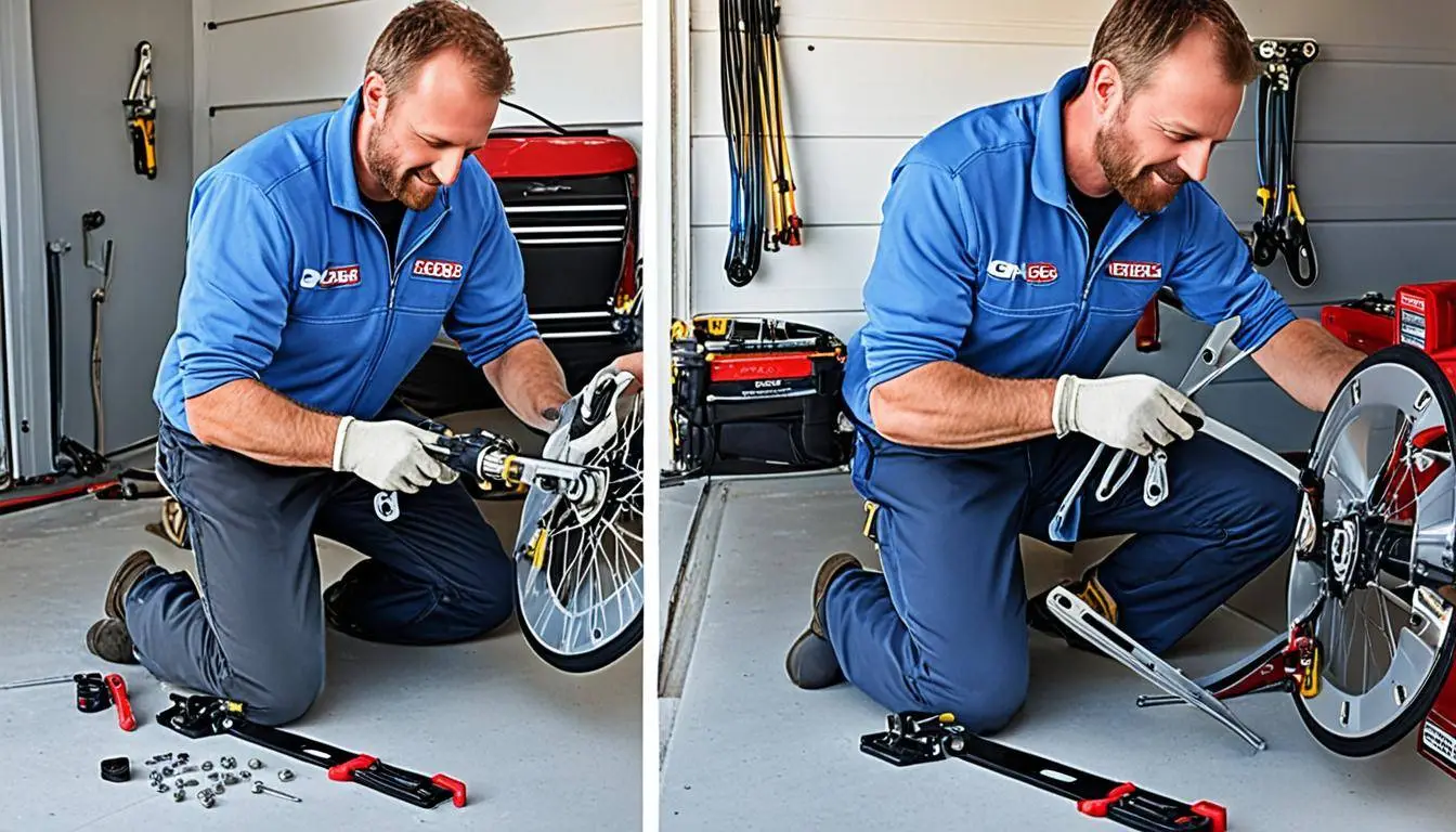 Garage door bottom bracket replacement