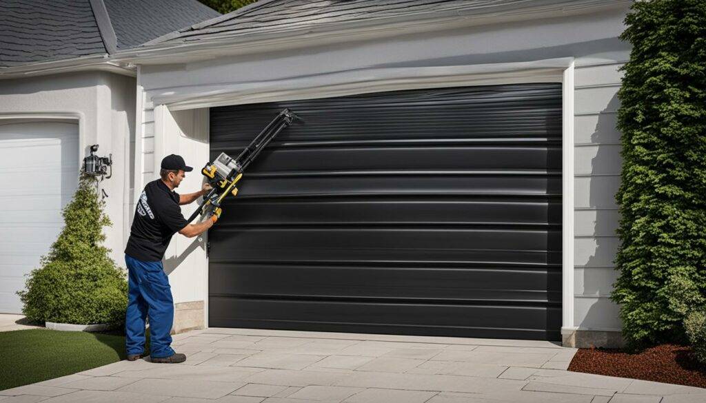 Infinity Garage Door services replacing garage door rollers
