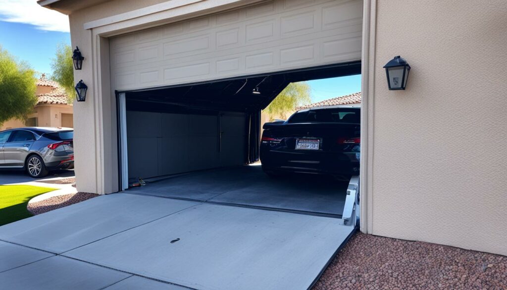 Garage door only opens a foot Las Vegas