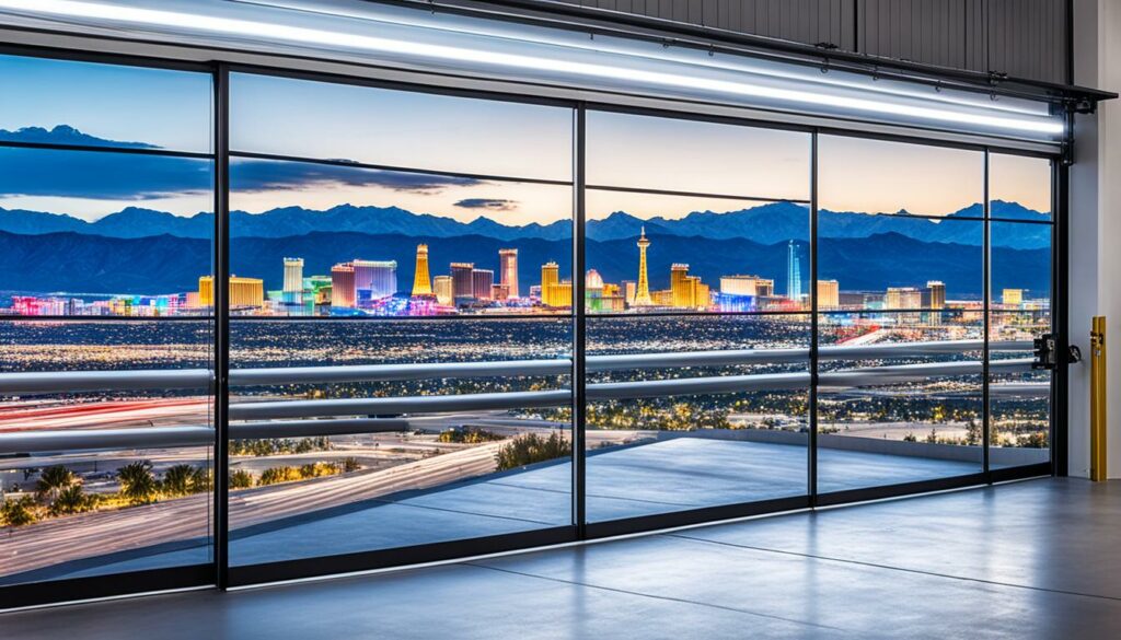 Las Vegas glass garage door manufacture